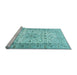 Sideview of Machine Washable Persian Light Blue Traditional Rug, wshtr2977lblu