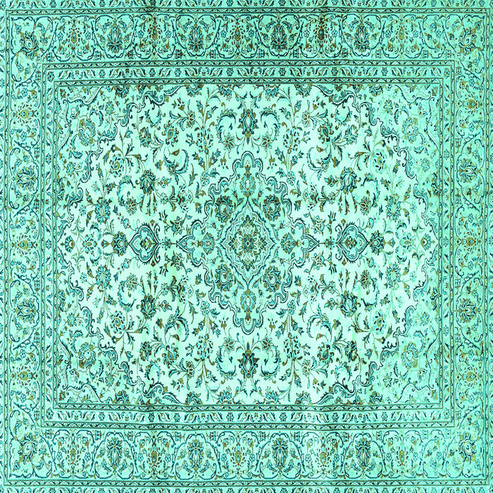 Square Persian Turquoise Traditional Rug, tr2977turq