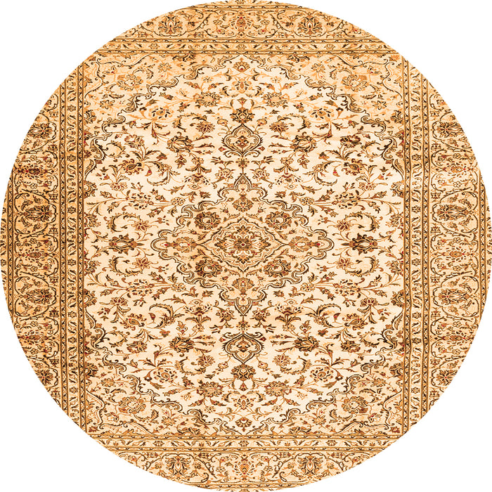 Square Persian Orange Traditional Rug, tr2977org