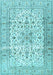 Machine Washable Persian Light Blue Traditional Rug, wshtr2977lblu