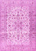 Machine Washable Persian Pink Traditional Rug, wshtr2977pnk