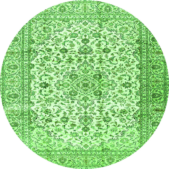 Machine Washable Persian Green Traditional Area Rugs, wshtr2977grn