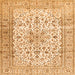 Serging Thickness of Persian Orange Traditional Rug, tr2977org