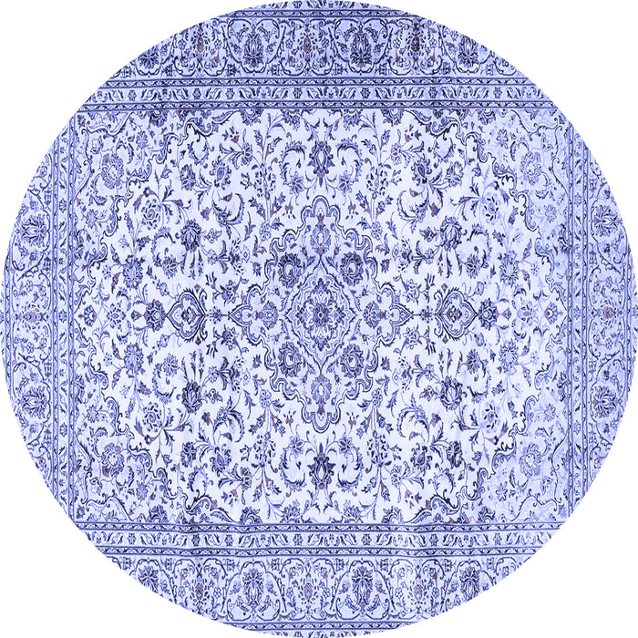 Round Persian Blue Traditional Rug, tr2977blu