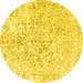 Round Machine Washable Persian Yellow Traditional Rug, wshtr2978yw