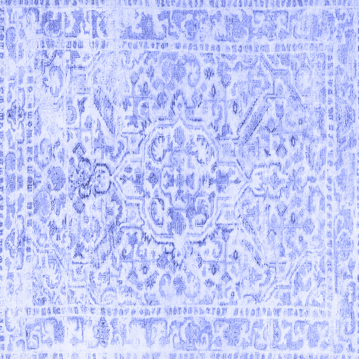 Square Persian Blue Traditional Rug, tr2978blu