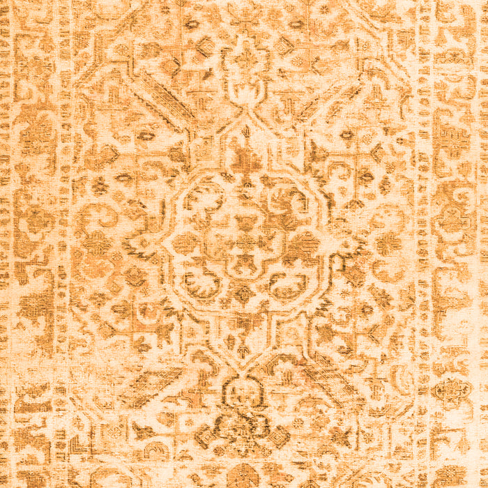 Serging Thickness of Machine Washable Persian Orange Traditional Area Rugs, wshtr2978org