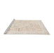 Sideview of Machine Washable Traditional Desert Sand Beige Rug, wshtr2979