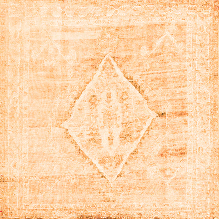 Serging Thickness of Persian Orange Traditional Rug, tr2979org