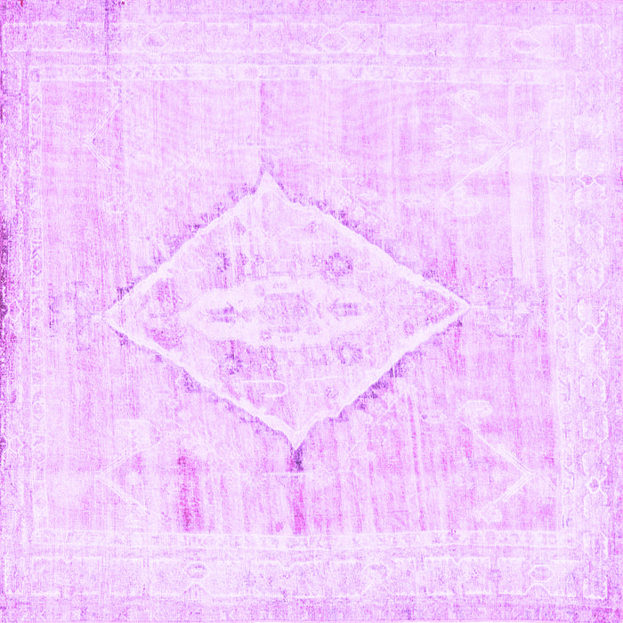Square Persian Purple Traditional Rug, tr2979pur