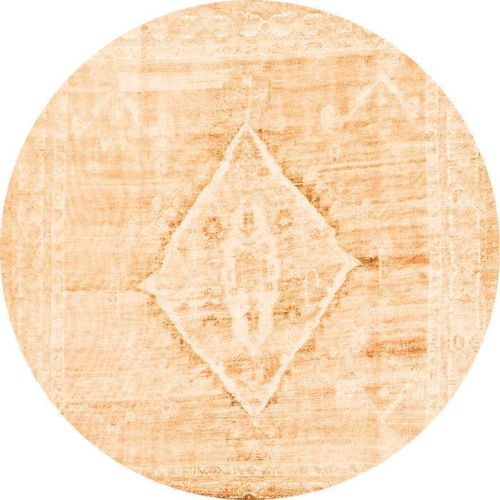 Square Persian Orange Traditional Rug, tr2979org