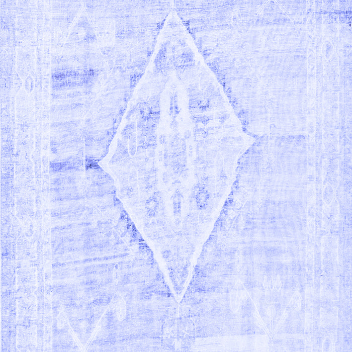 Machine Washable Persian Blue Traditional Rug, wshtr2979blu