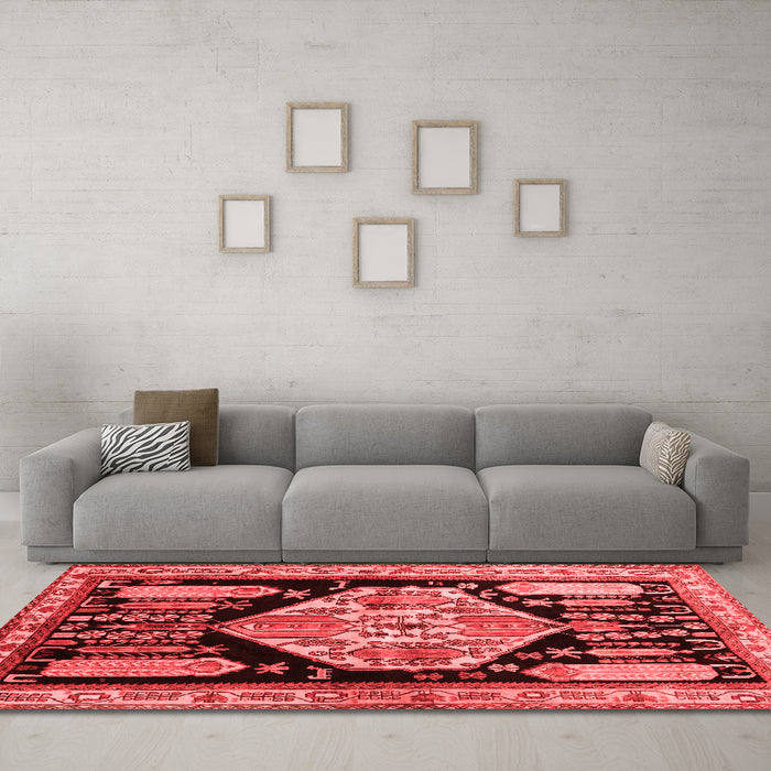 Traditional Red Washable Rugs