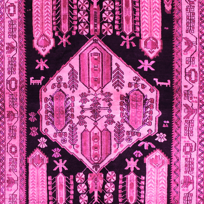 Machine Washable Persian Pink Traditional Rug, wshtr297pnk