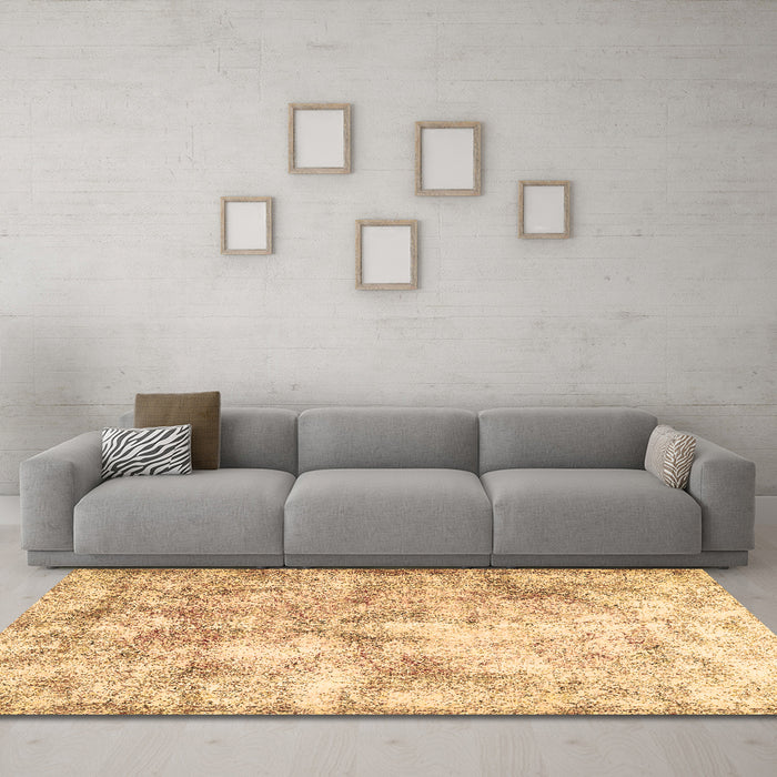 Machine Washable Persian Brown Traditional Rug in a Living Room,, wshtr2980brn