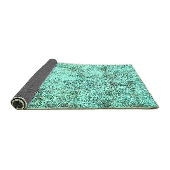 Sideview of Persian Turquoise Traditional Rug, tr2980turq