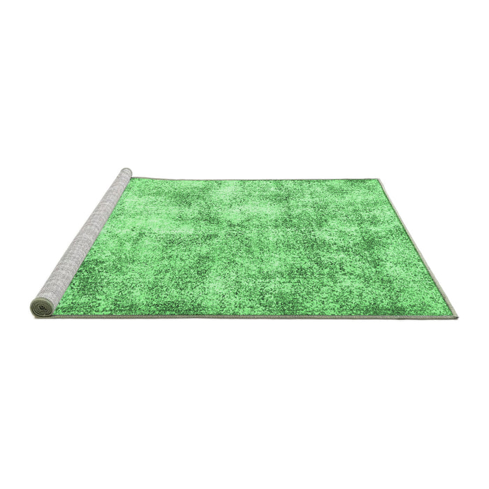 Sideview of Machine Washable Persian Emerald Green Traditional Area Rugs, wshtr2980emgrn