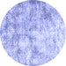 Round Persian Blue Traditional Rug, tr2980blu