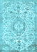 Machine Washable Persian Light Blue Traditional Rug, wshtr2981lblu