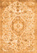 Serging Thickness of Machine Washable Persian Orange Traditional Area Rugs, wshtr2981org