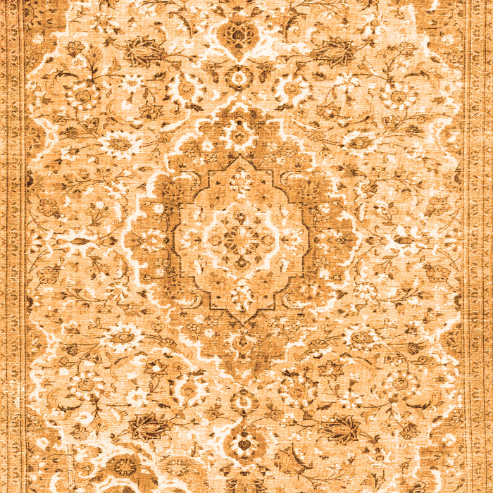 Serging Thickness of Machine Washable Persian Orange Traditional Area Rugs, wshtr2981org