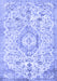 Machine Washable Persian Blue Traditional Rug, wshtr2981blu