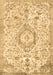 Machine Washable Persian Brown Traditional Rug, wshtr2981brn