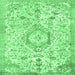 Square Persian Emerald Green Traditional Rug, tr2981emgrn