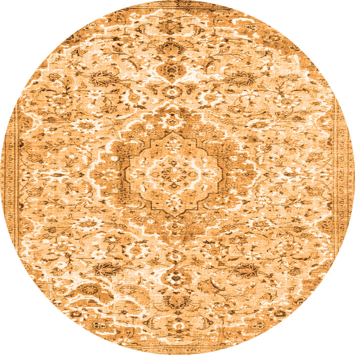 Square Persian Orange Traditional Rug, tr2981org