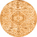 Square Persian Orange Traditional Rug, tr2981org