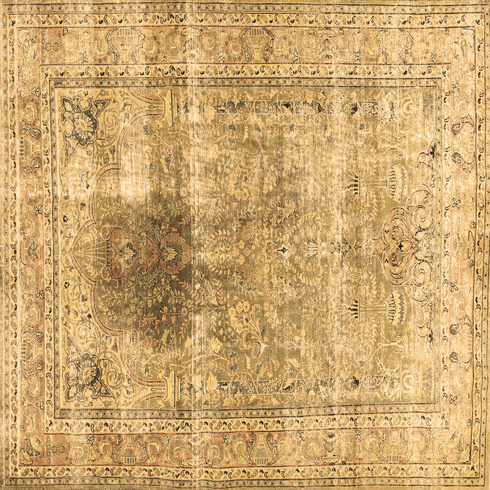 Square Persian Brown Traditional Rug, tr2982brn