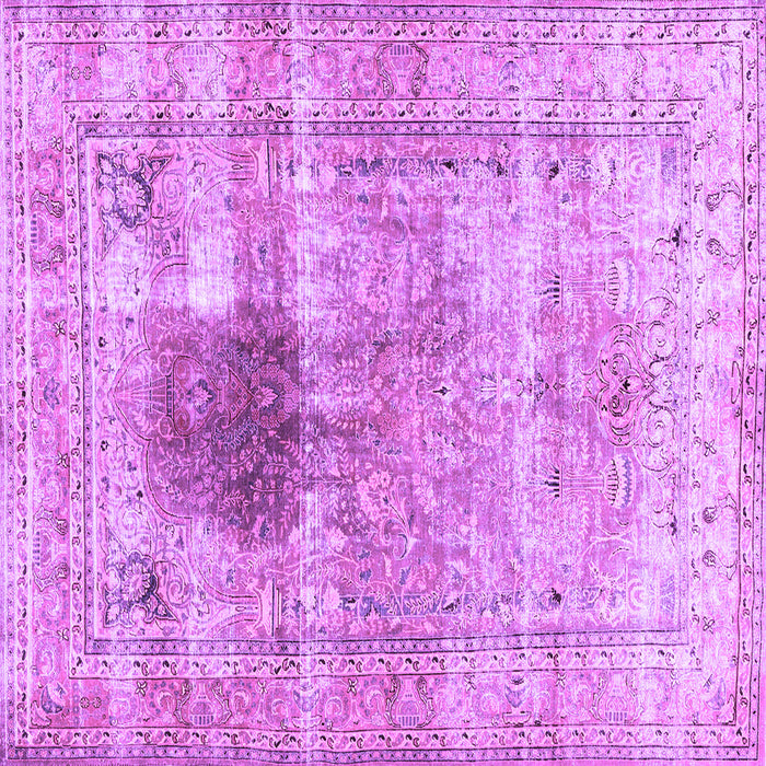 Square Persian Purple Traditional Rug, tr2982pur
