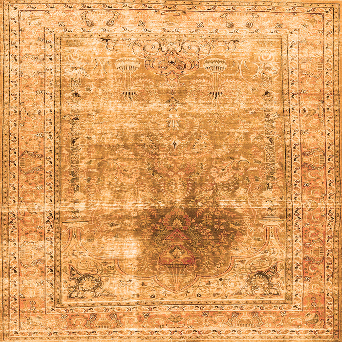 Serging Thickness of Persian Orange Traditional Rug, tr2982org