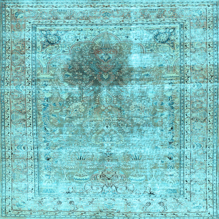 Square Persian Light Blue Traditional Rug, tr2982lblu