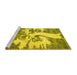 Sideview of Machine Washable Persian Yellow Traditional Rug, wshtr2983yw