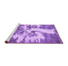 Sideview of Machine Washable Persian Purple Traditional Area Rugs, wshtr2983pur