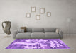 Machine Washable Persian Purple Traditional Area Rugs in a Living Room, wshtr2983pur