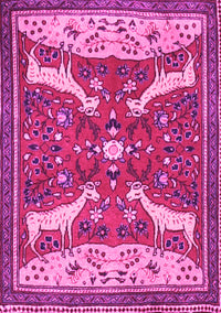 Animal Pink Traditional Rug, tr2984pnk