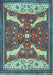 Animal Light Blue Traditional Rug, tr2984lblu