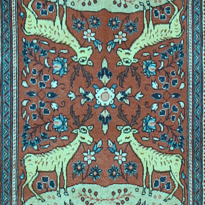 Animal Light Blue Traditional Rug, tr2984lblu