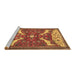 Sideview of Machine Washable Animal Brown Traditional Rug, wshtr2984brn