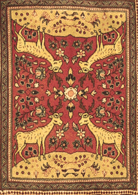 Animal Brown Traditional Rug, tr2984brn