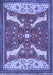 Machine Washable Animal Blue Traditional Rug, wshtr2984blu