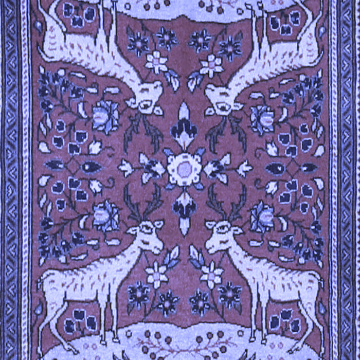 Machine Washable Animal Blue Traditional Rug, wshtr2984blu