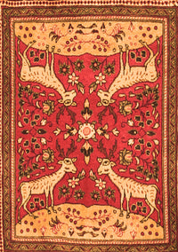 Animal Orange Traditional Rug, tr2984org