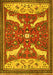 Animal Yellow Traditional Rug, tr2984yw