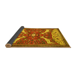 Sideview of Animal Yellow Traditional Rug, tr2984yw