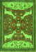 Animal Green Traditional Rug, tr2984grn