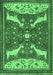 Animal Emerald Green Traditional Rug, tr2984emgrn