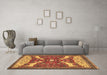 Machine Washable Animal Brown Traditional Rug in a Living Room,, wshtr2984brn